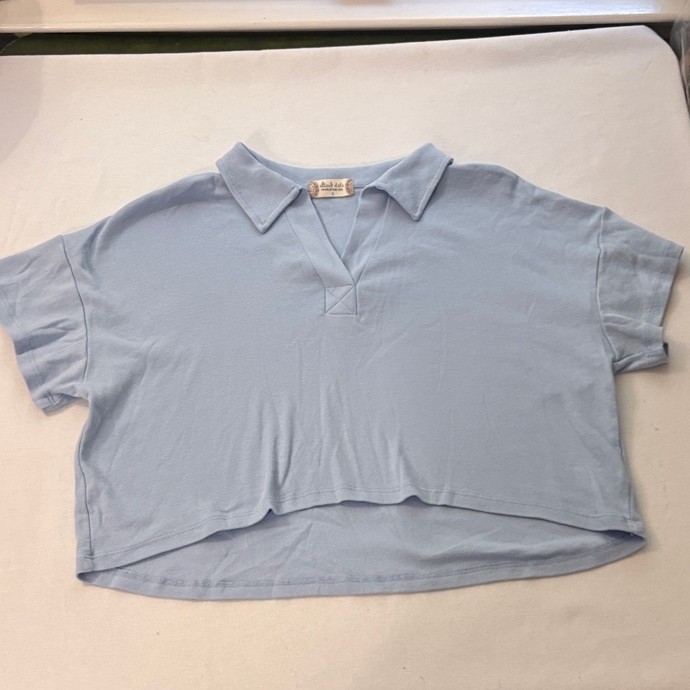 Altar'd State Light Blue Collared Top - small